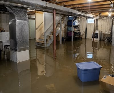 Restoration technician reviewing insurance paperwork with a Manor homeowner