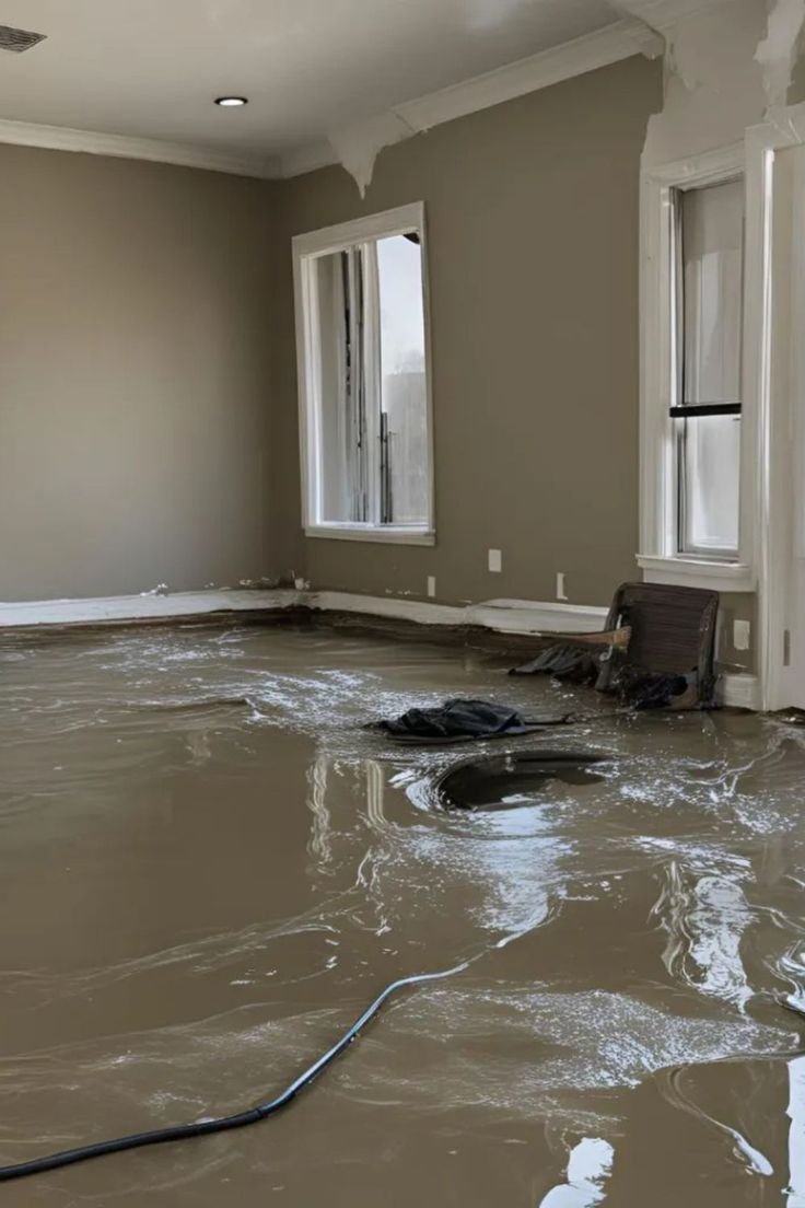 Restoration technician reviewing insurance paperwork with a Pflugerville homeowner