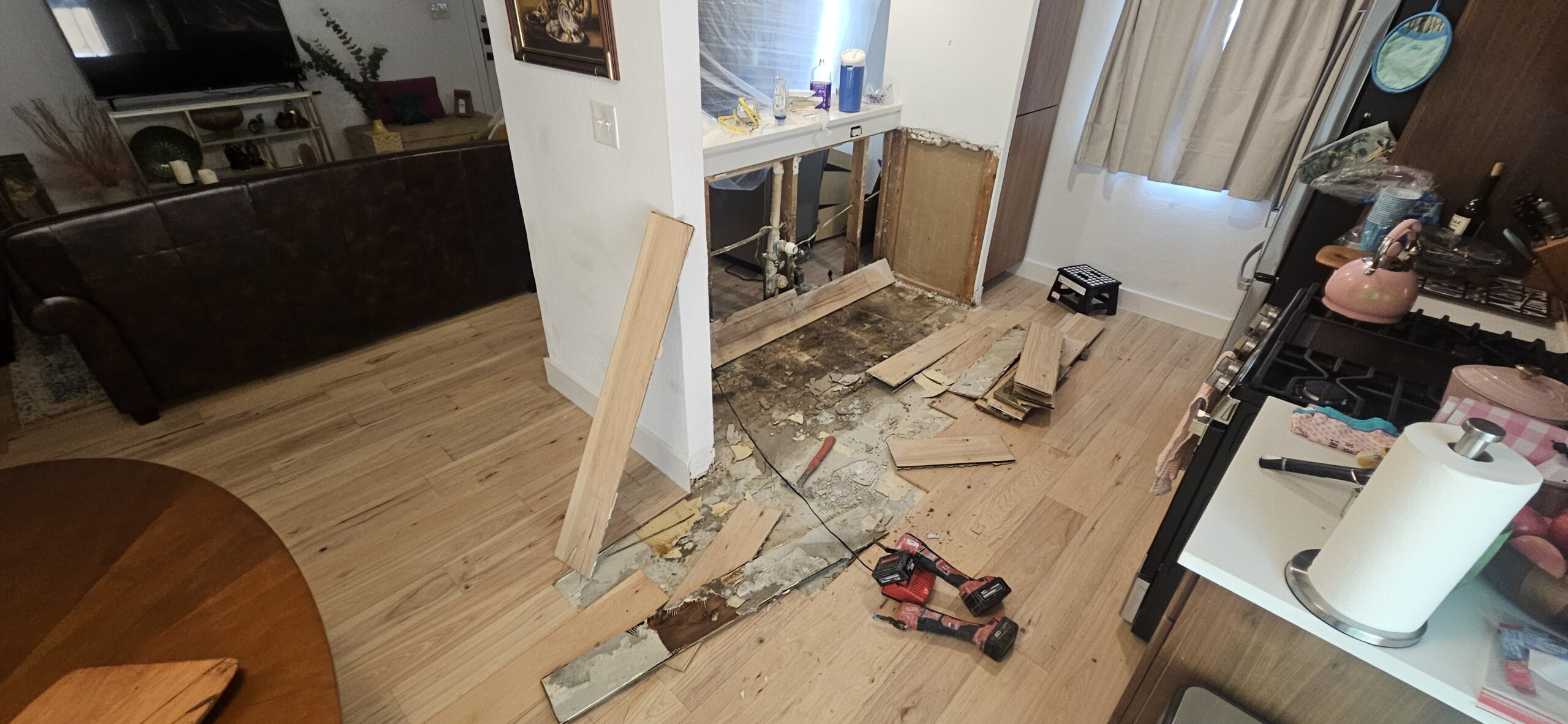 Water damage restoration and rebuild work in an Austin property by Legacy Water Restoration